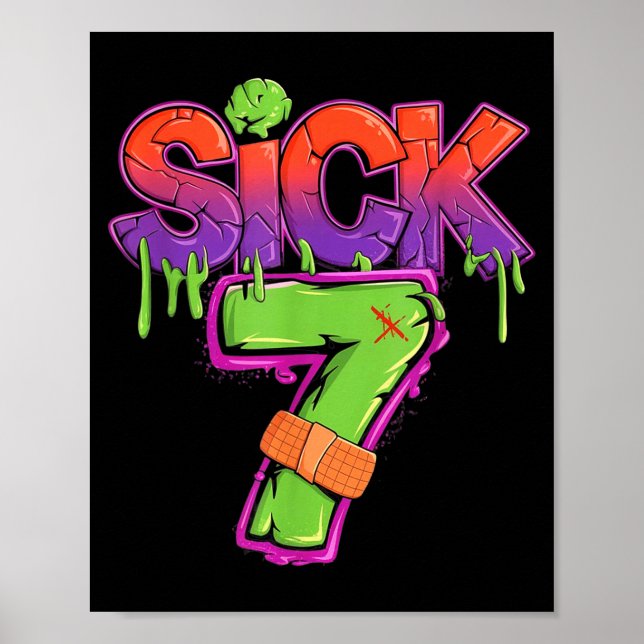 Poster Funny Sick Seven 67 Funny Meme Sick Of 7  (Frente)