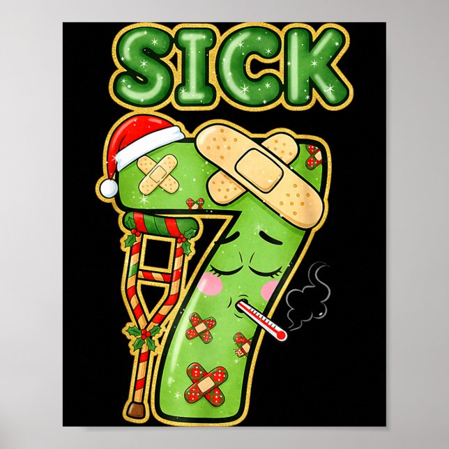 Poster Funny Sick Seven Meme 67 Six Seven Santa Hat Chris (Frente)