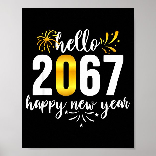 Poster Funny Six Seven 67 Meme Happy New Year  (Frente)