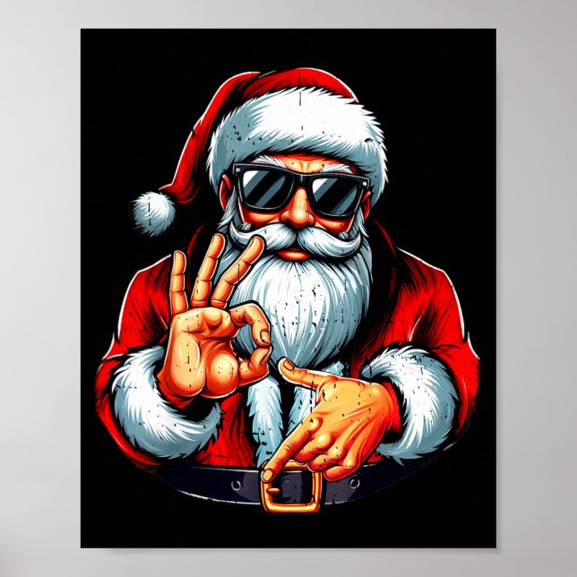 Poster Funny Six Seven 6 7 Meme Santa Christmas Shirt Men (Frente)