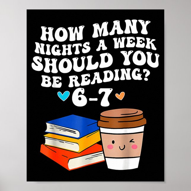Poster Funny Six Seven 6 7 Meme Teacher Reading 6-7 67 St (Frente)