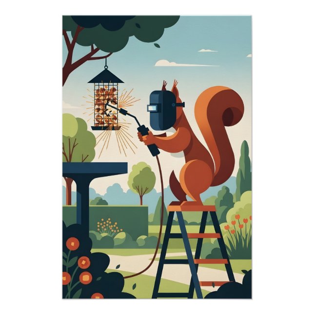 Póster Funny squirrel (Frente)