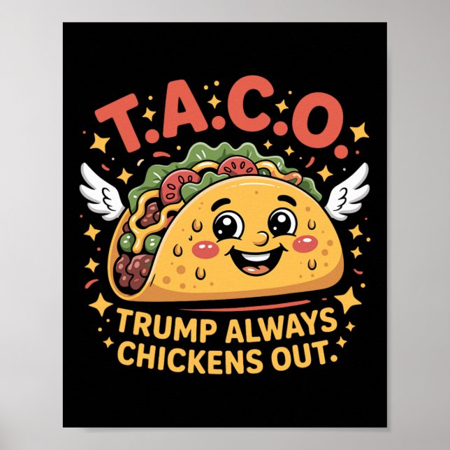 Poster Funny Tariffs Meme Sarcastic Taco Trump Always Chi (Frente)