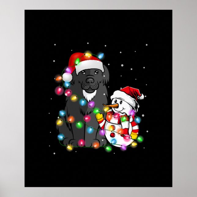 Poster Funny Terra Nova Cachorro Natal Tee Snowman Light (Frente)