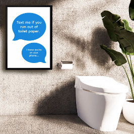 Poster Funny Texting Bathroom