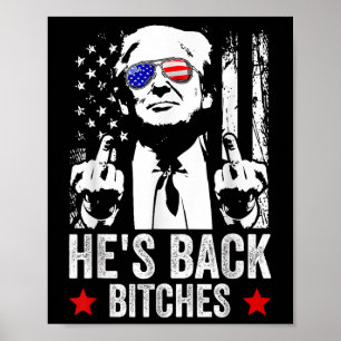 Poster Funny Trump 2024 Hes Back Es Trump 2025
