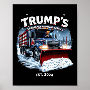 Poster Funny Trump 2024 Vitória Remoção do Floco de Neve