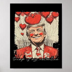Poster Funny Trump É Meu Namorado Suéteres Feios Trump Va