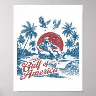 Poster Funny Trump Golfo Da América Do Leste De 2025