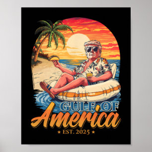Poster Funny Trump Golfo Da América Do Leste De 2025
