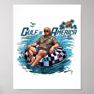 Poster Funny Trump Golfo Da América Do Leste De 2025