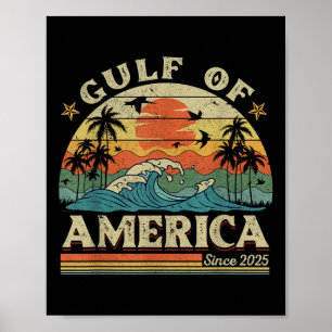 Poster Funny Trump Golfo Da América Dos Eua 2025 Trump