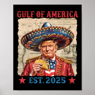 Poster Funny Trump Golfo Da América Dos Eua 2025 Trump Ta