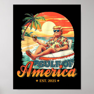 Poster Funny Trump Golfo Da América Dos Eua No Leste De 2