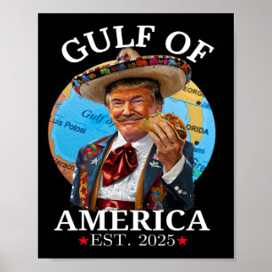 Poster Funny Trump Golfo Dos Eua América 2025 Trump Merch
