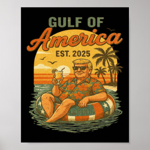 Poster Funny Trump Golfo Dos Eua América 2025 Trump Merch
