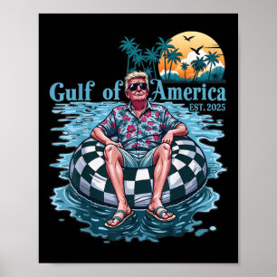 Poster Funny Trump Golfo Dos Eua América Est 2025 Trump M