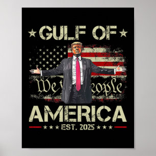 Poster Funny Trump Golfo Of Us America Est 2025 Eua Améri