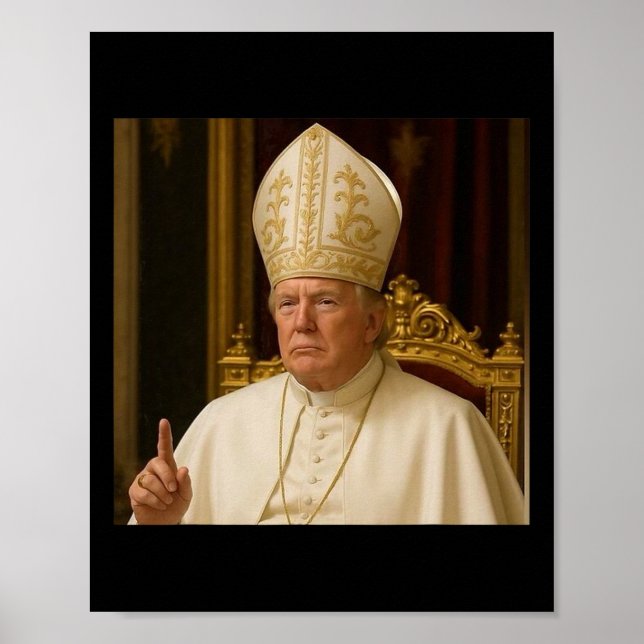 Poster Funny Trump Pope Meme Gear Vaticano Católico Repúb (Frente)