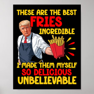 Poster Funny Trump Rápida Comida Humor Fries Eleição 2024