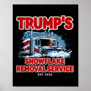 Poster Funny Trump Snowflake Remoção 2024 Eleição Hilari