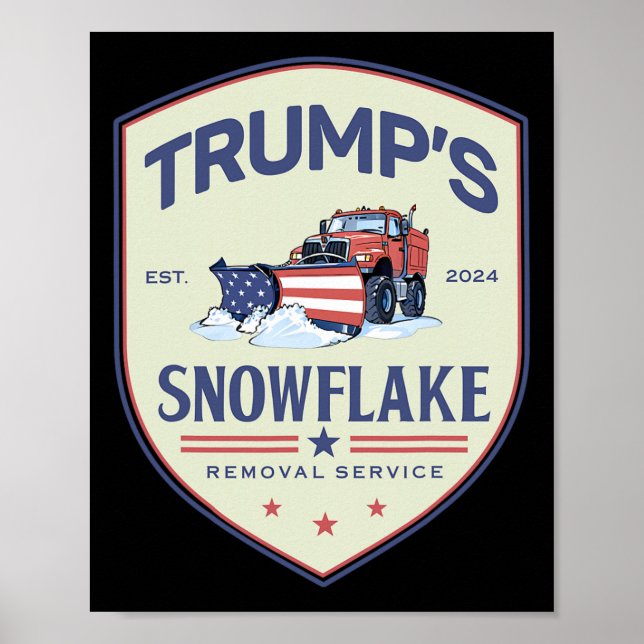 Poster Funny Trump Snowflake Serviço de Eleição 202 (Frente)
