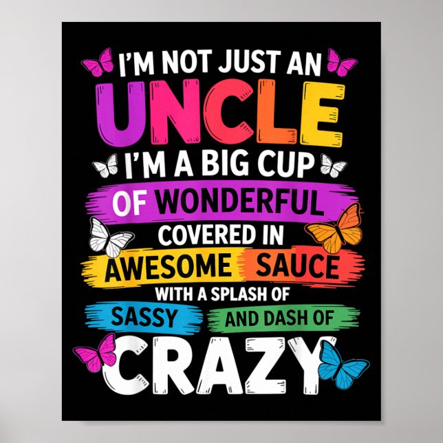 Poster Funny Uncle Quote Sy Cool Uncle Men  (Frente)