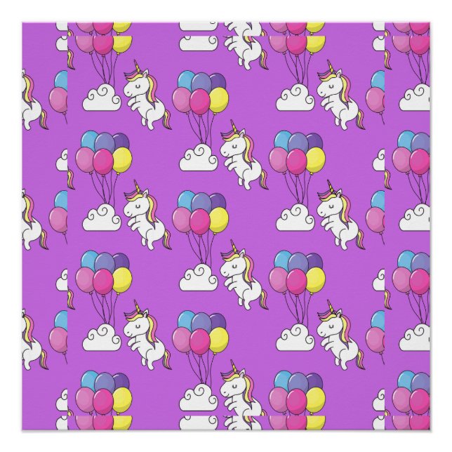 Póster Funny Unicorn Pattern Magic Horse (Frente)