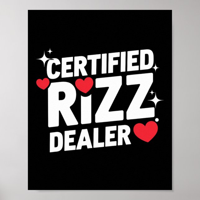 Poster Funny Valentine Certificado Comerciante Rizz Geraç (Frente)