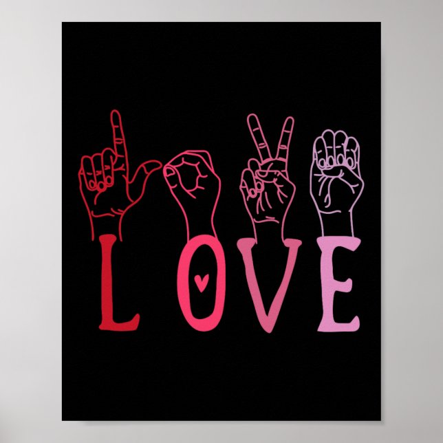 Poster Funny Valentines Day Asl  (Frente)