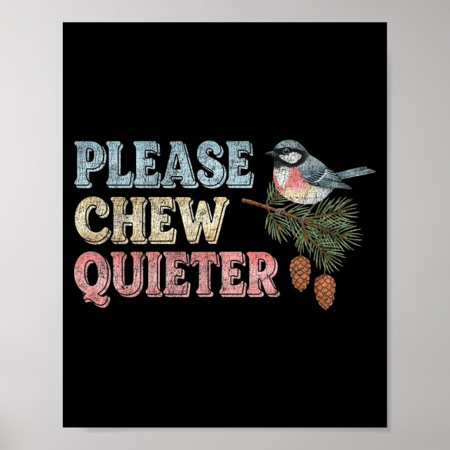 Poster Funny Vintage Bird Nature Bird Watchers  (Frente)