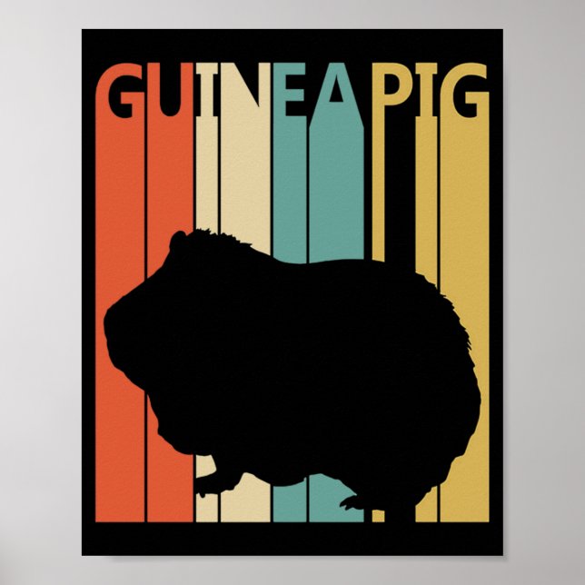 Poster Funny Vintage Guiné Pig (Frente)