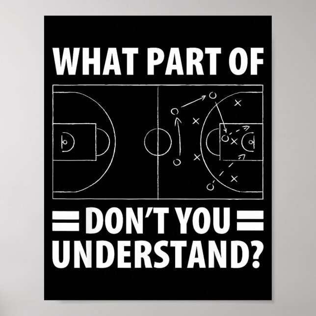 Poster Funny What Part Of Basketball Don't You Understand (Frente)