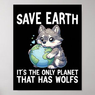 Poster Funny Wolfs Earth Day 2025 Ambientalistas Mulheres