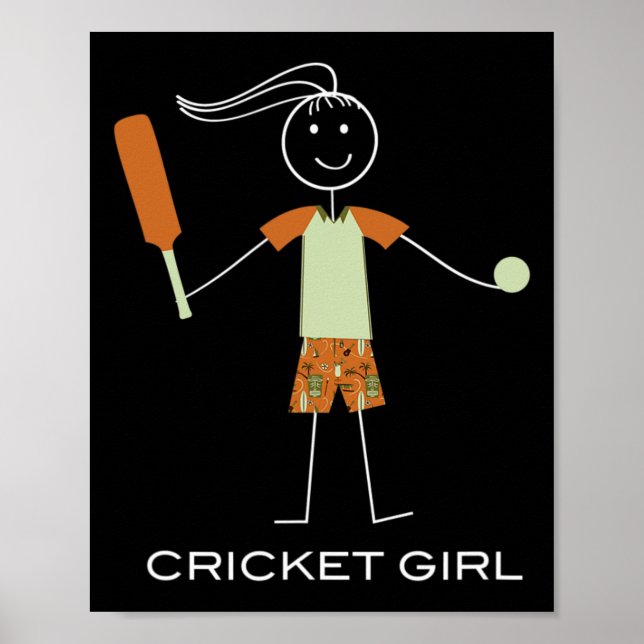 Poster Funny Women Cricket  (Frente)