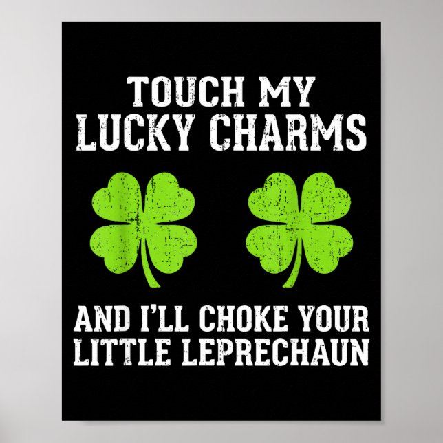 Poster Funny womens st patrick's day irish shamrock st (Frente)