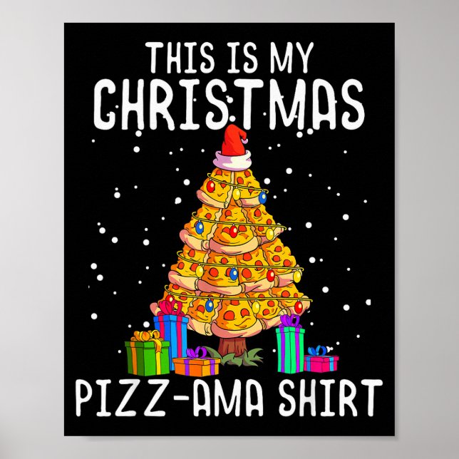Poster Funny Zza Christmas Tree Shirt Men Kids Zza Lover  (Frente)