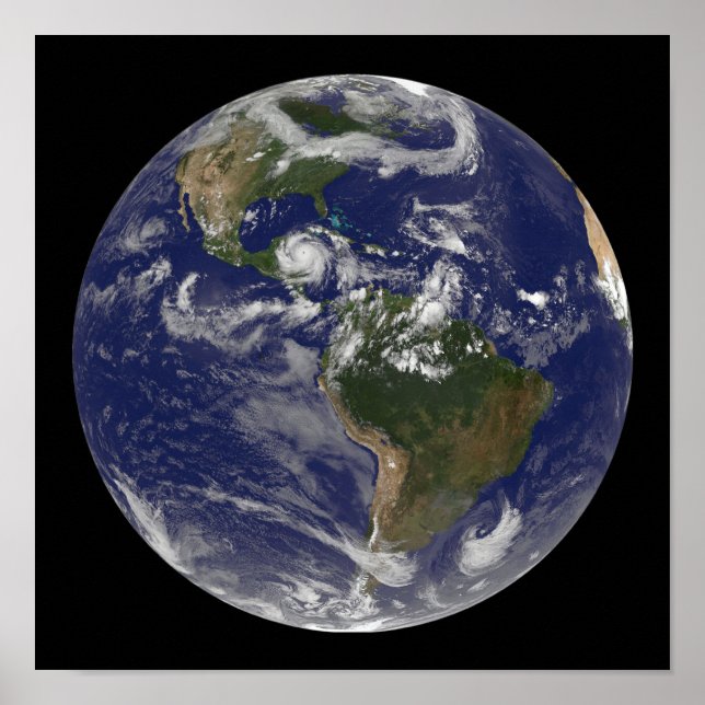 Poster Furacão Dean se aproxima da Península de Yucatan (Frente)