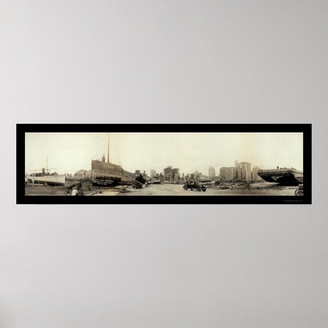 Póster Furacão em Miami Foto 1926 (Frente)