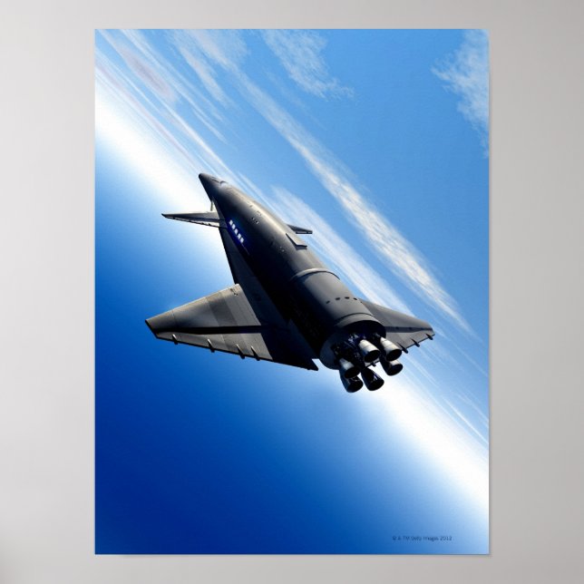 Póster Furacão Espacial Futurístico (Frente)