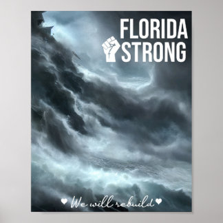 Poster Furacão Ian Florida Forte Nós Vamos Reconstruir A