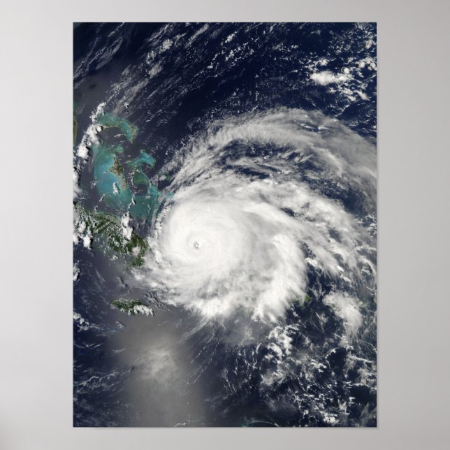 Póster Furacão Ike sobre Cuba, Hispaniola (Frente)