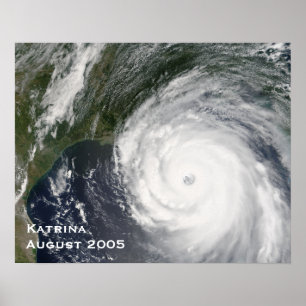 Póster Furacão Katrina, em agosto de 2005