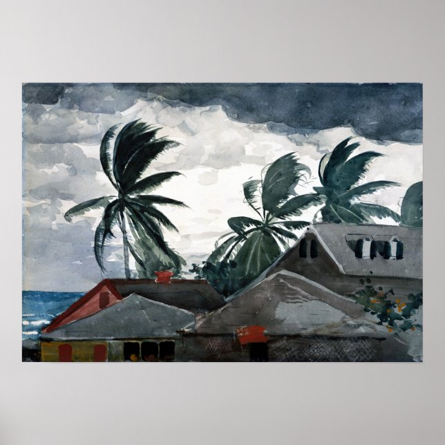 Poster Furacão Winslow Homer, Bahamas (Frente)