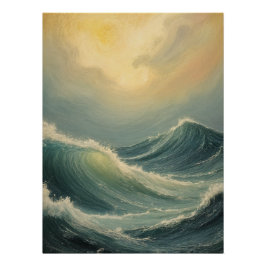 Póster Fúria do Oceano no amanhecer