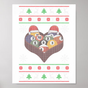 Poster Furioso jogador de Piscina da Bola Santa Claus no
