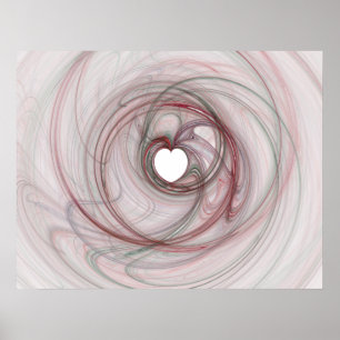 Poster Furo dado forma coração