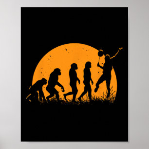 Poster Furo de Racket do Jogador de Badminton da Evolução