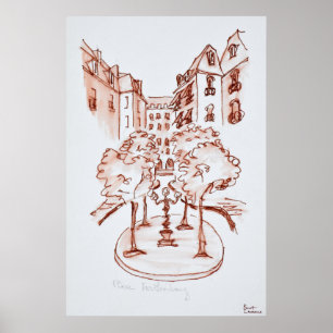 Póster Furstenberg, Igreja de Saint-Germain-des-Pres, Par