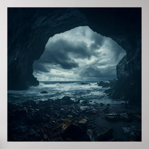 Poster Fury Nature enquadrado em pedra